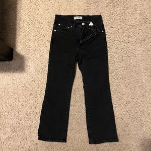 Madewell Demi flare cropped black jeans